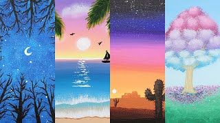 50 Easy Acrylic Painting Ideas for Beginners  2022 Mega Compilation [upl. by Hanni]