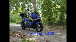 Kymco Xciting S400  Walkaround  Akrapovic soundcheck  Short ride [upl. by Annamarie]