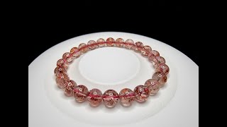 Gelang Batu Red Berries Super Seven Quartz Lepidocrocite Crystal Universal Stone Super 78mm F1140 [upl. by Yttiy]