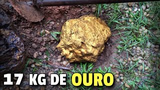 CAMPONÊS ACHA MAIS DE 17 QUILOS DE OURO AO CAVAR UMA CERCA [upl. by Seidel149]