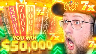 INSANE 7X TOP SLOT CRAZY TIME WIN BIGGEST WIN OF 2024 [upl. by Abbub124]