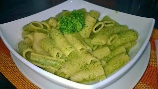 Como Hacer Pasta en Salsa Pesto de Cilantro y Perejil  HogarTv por Juan Gonzalo Angel [upl. by Klarika]