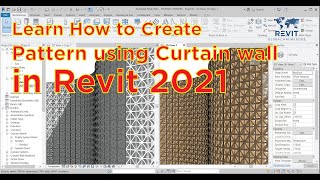 Learn How to create Pattern using curtain wall in Revit 2021 [upl. by Kohn]