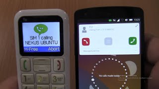 Incoming call amp Outgoing call at the Same Time Fly Ezzy 5 WhiteNexus 5 With Ubuntu [upl. by Vihs]