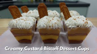 Creamy Custard Biscoff Dessert Cups  Dairy Free  Egg Free  No Bake  Quick amp Easy Recipe [upl. by Zarah]