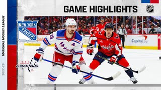 Rangers  Capitals 225  NHL Highlights 2023 [upl. by Koppel]