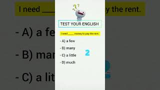 QUANTIFIERS ENGLISH  many much any a lot a little a few  Grammar Quiz [upl. by Brittnee]