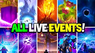 ALL FORTNITE LIVE EVENTS  Chapter 1 Season 1 to Chapter 4 Season OG [upl. by Gothar]