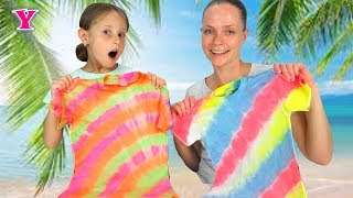 3 ЦВЕТА Тай Дай Челлендж II 3 Colors Tie Dye Challenge  Футболка Тай Дай [upl. by Ammann]