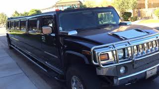 200quot Black Hummer Extended Limousine  Exterior View its a 20 Passenger Limo [upl. by Charyl]