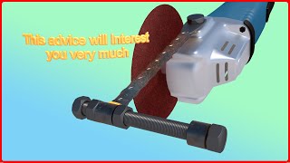 Breakthrough idea DIY adapter for angle grinder anyone can make Angle grinder hacks [upl. by Hasheem]