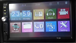 How to change 24 or 12 hour clock in Double din 7012B Head Unit [upl. by Worrad435]