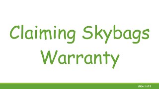 Claiming Skybags Warranty [upl. by Rudolf]