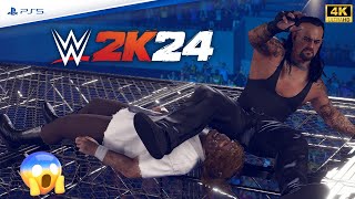 WWE 2K24  The Undertaker VS Mankind  Hell In A Cell Match  PS5™ 4K60 [upl. by Rihat343]