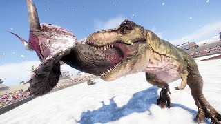 TYRANNOSAURUS REX vs TRICERATOPS PENTACERATOPS NASUTOCERATOPS  Jurassic World Evolution 3 [upl. by Anitsyrc]