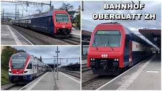 Züge beim Bahnhof Oberglatt ZH  Trains at Oberglatt ZH station 2022 [upl. by Barbey]