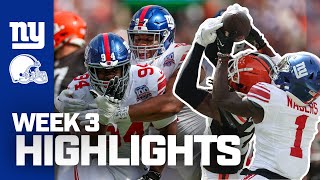 Game Highlights Giants vs Browns Week 3  New York Giants [upl. by Killian]