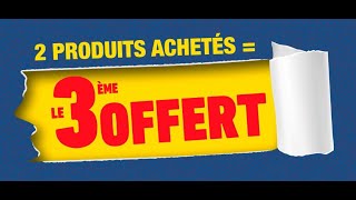 2 produits achetés  le 3° offert [upl. by Queena551]