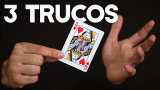 3 TRUCOS DE MAGIA CON CARTAS [upl. by Attirehs]