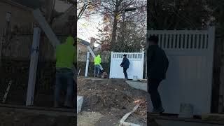 PVC fences installing [upl. by Parcel]