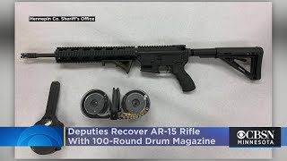 Hennepin Co Authorities Recover AR15 Rifle With 100Round Drum Magazine [upl. by Moulton]