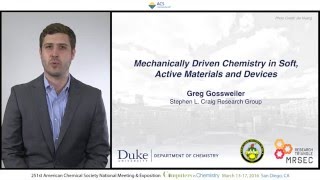 Greg Gossweiler Video Abstract  ACS Scientific Video Lab [upl. by Aniger]