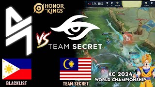 HAHA SUBRANG NAGULAT SILA  BLACKLIST vs TEAM SECRET KC 2024 Championship [upl. by Saraiya]