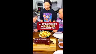 FULL VERSION My KOREAN PARENTS try FILIPINO FOOD for the FIRST TIME [upl. by Esmond]