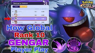 How Global Rank 10 GENGAR Player Play HEX GENGAR  Pokemon Unite [upl. by Atinel]