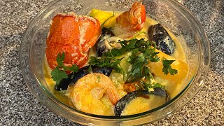 SOPA DE MARISCOS🦞 CON LECHE DE COCO  HONDUREÑA 🇭🇳 [upl. by Leonanie641]