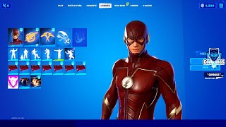 New Flash Bundle  The Flash Skin Speed Force Slashers Pickaxe Back Bling and Emote in Fortnite [upl. by Avehstab]