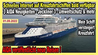 Schnelles Internet bald auf 50 Kreuzfahrtschiffen 🔴 AIDA  Mein Schiff  Jeckliner 3 amp mehr 🛳 [upl. by Nyahs876]