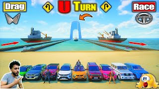 GTA 5 NEW Powerful 💪 SUVs Impossible Water UTurn😱Drag Race Challenge GTA 5 [upl. by Xavier]