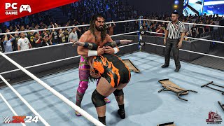 WWE 2K24 Seth Rollins vs Bronson Reed  No Holds Barred Match [upl. by Seftton310]