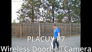 PLACUY P7 Wireless Doorbell Camera [upl. by Darum]