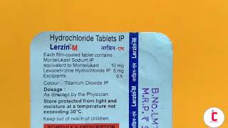 Lerzin m tablet uses price and side effects in Hindi  medicine for allergy and sneezing in Hindi [upl. by Yddur]