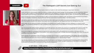 The Pentagons UAP Secrets Are Getting Out  Sarah Gamm  Summary [upl. by Shulins794]