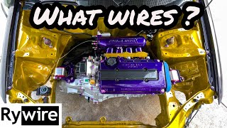 Rywire civic tucked harness looks amazing and Turbo manifold is on but found a problem [upl. by Rebmat658]