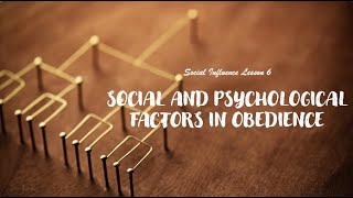 ALevel Psychology AQA Social and Psychological Factors in Obedience [upl. by Shirlene]