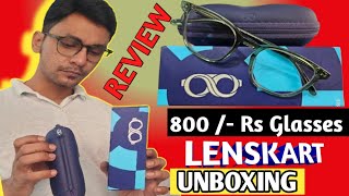 LENSKART eyeglasses unboxing  lenskart blue filter glasses in budget 800 INR review and quality [upl. by Hareema7]