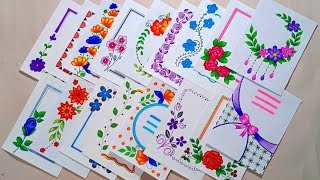 20 BEAUTIFUL BORDER DESIGNSPROJECT WORK DESIGNSA4 SHEETFILEFRONT PAGE DESIGN FOR SCHOOL PROJECTS [upl. by Reagan]