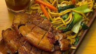 How to Cook Litson Kawali and Pancit Canton Recipe glory76 tv [upl. by Anirroc765]