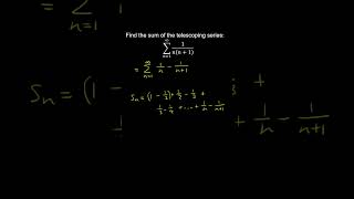 101d Telescoping Series Sum Convergence Example  AP Calculus BC [upl. by Nuahsyt]