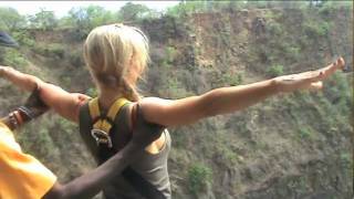 Bungee Jumping at Victoria Falls Pt 1 [upl. by Kcirdet957]