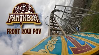 Pantheon Front Row POV  Busch Gardens Williamsburg  2024 [upl. by Llerreg]