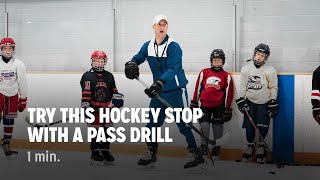 Try This Hockey Stop With A Pass Drill [upl. by Strohben]