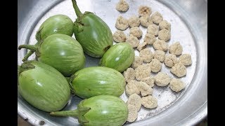 Village Food  Traditional Begun ghati recipe  Grandmother recipe91 [upl. by Menell]