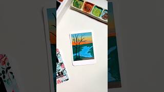 Mini Polaroid painting😍 shorts artshorts painting art easypainting drawing minipainting arts [upl. by Mala540]