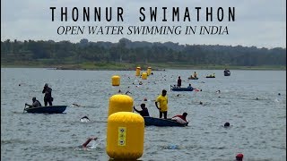 OPEN WATER SWIMMING IN INDIA  Thonnur Swimathon 18 [upl. by Aehtna]