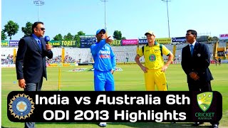 India vs Australia 6th ODI 2013 at Nagpur [upl. by Enisaj]